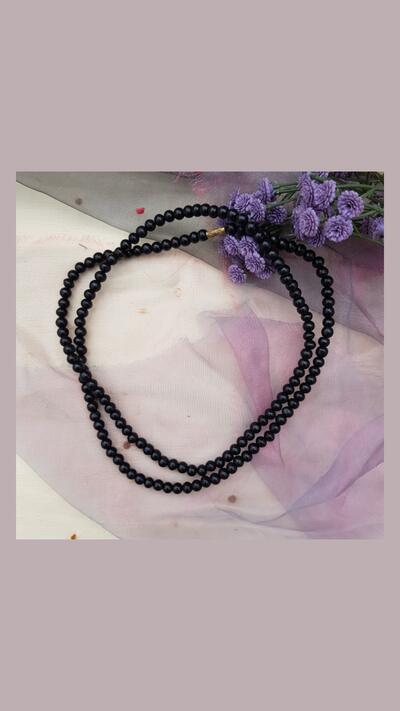 Black wood necklace