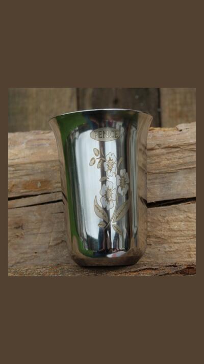200 ml cup with a floral pattern