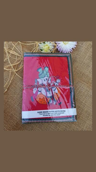 20 cm Ganesha / OM / Drop-shaped notebook, assorted colours