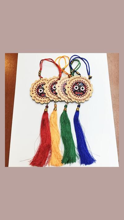 Double-sided picture of Jagannath, for hanging