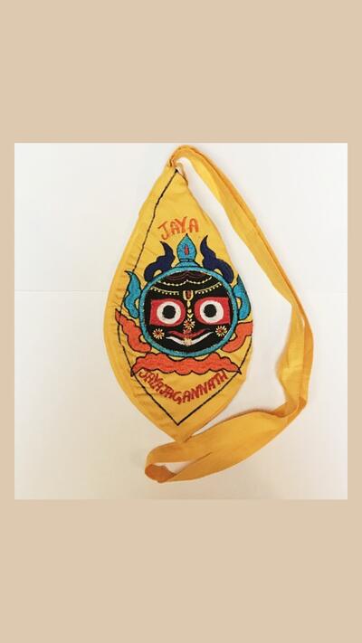 Jaya Jagannath embroidered japa bag