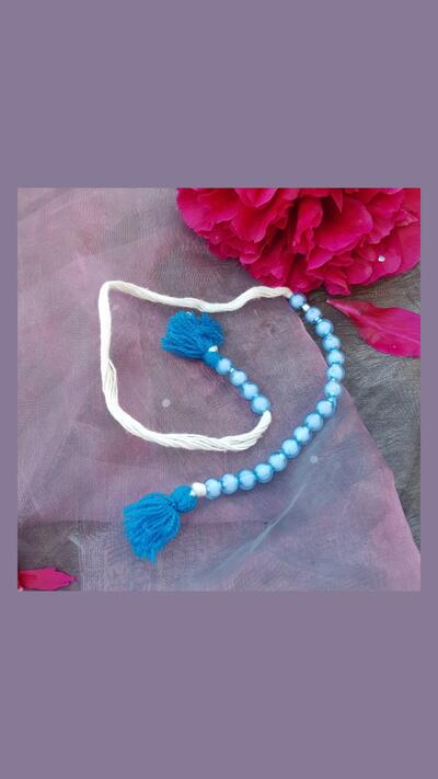 Bead counter for a japa bag – blue beads