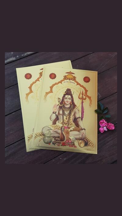 Gold A3 Shiva poster