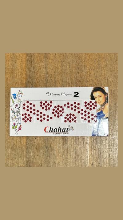 Bindi, size 2, red, 2 types