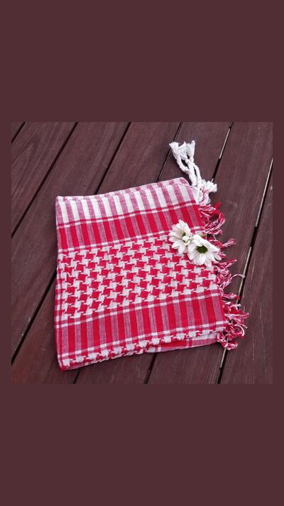 Woven cotton scarf, 100 x 100 cm