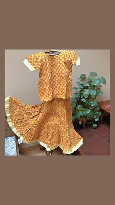 Girls’ set/Gopi dress without dupatta, cotton, size 36