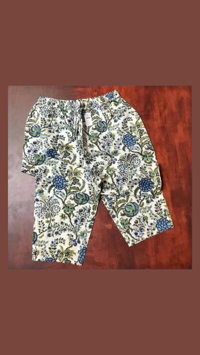 Women’s Indian blue and green trousers