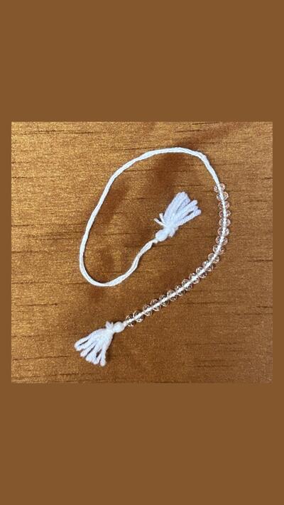 Crystal prayer bead pouch counter