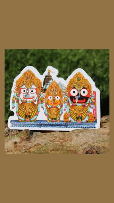 Small Jagannath, Baladev and Subhadra sticker