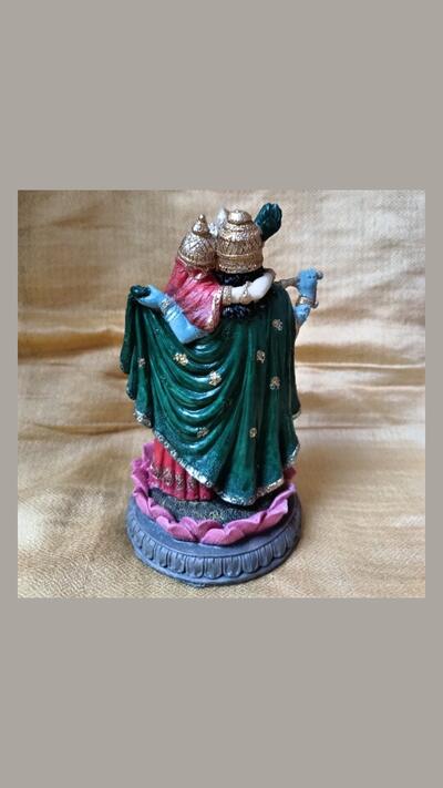 Radha and Krishna on a lotus, 5"