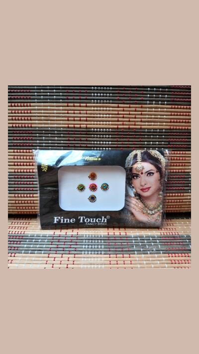 Colourful Bindi discs with eyelets