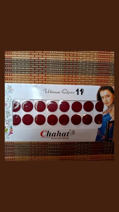 Bindi, size 11, dark red