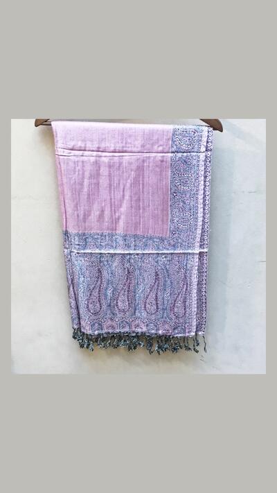 Cashmere-patterned shawl, viscose