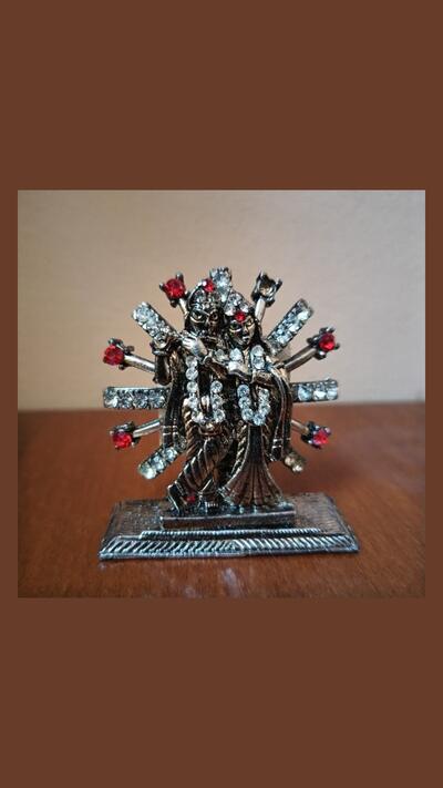 Metal Radha-Krishna statue
