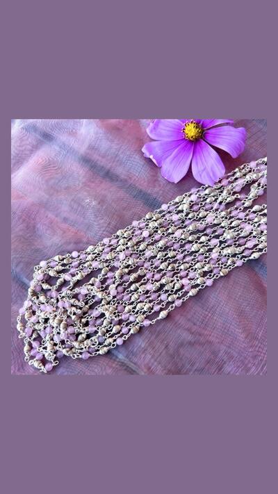 Kantimála, 1st series, silver with rose quartz