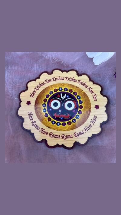 Jagannath wooden sticker