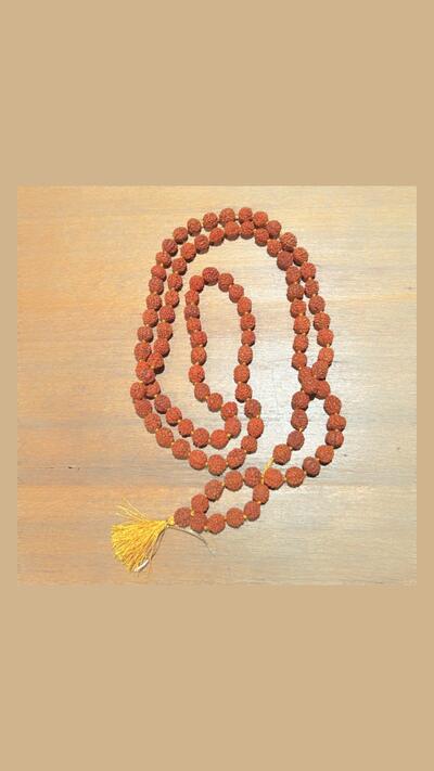 Medium-sized Rudraksha Japa Mala, rosary