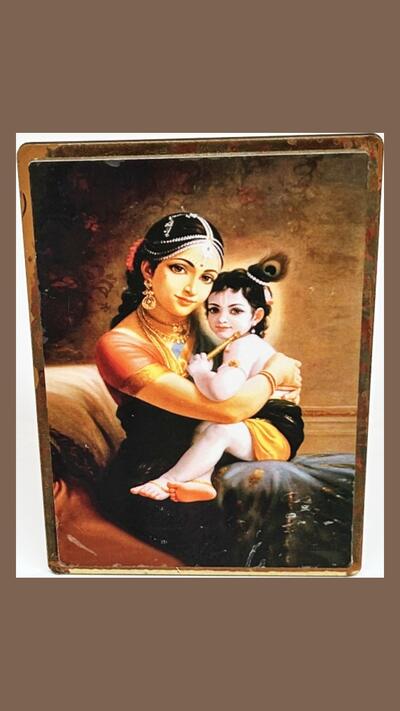 Picture of Yasoda with Krishna, 18.5 x 13 cm