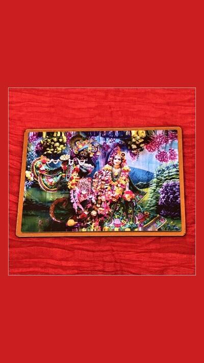 Rādhā-Krishna picture, 18.5 x 13 cm