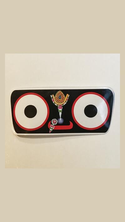 Jagannath’s Eyes Sticker, 5 x 11 cm
