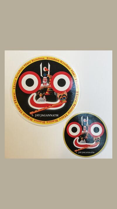 Jagannath round sticker S/L