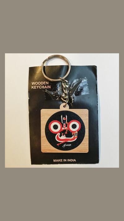 Jagannath keyring, wood