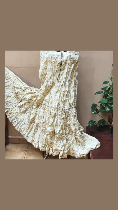 Pleated skirt with gold ribbons II, 9 types