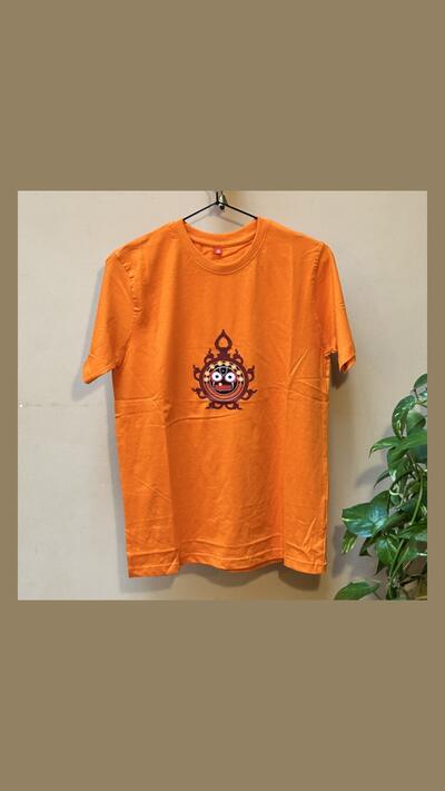 Jagannáth T-shirt – green/orange/black
