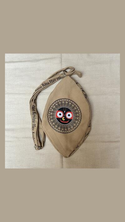 Brown Jagannath japa bag