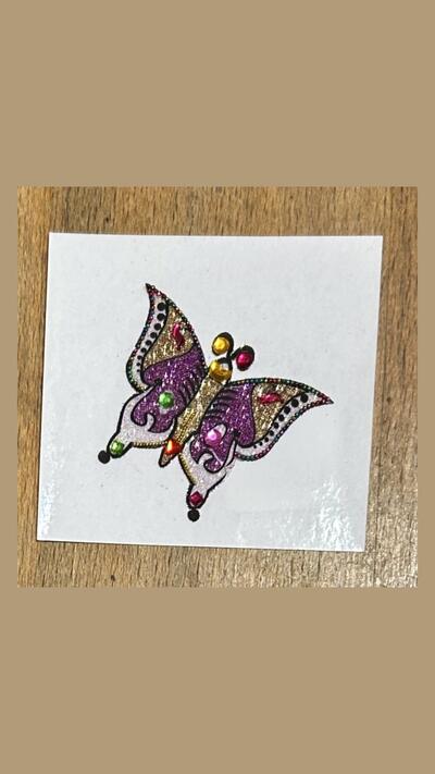 Colourful Butterfly Stick-on Tattoos XI (5 designs)