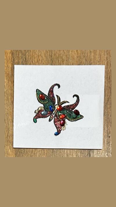 Colourful Butterfly Stick-on Tattoos XII (5 designs)