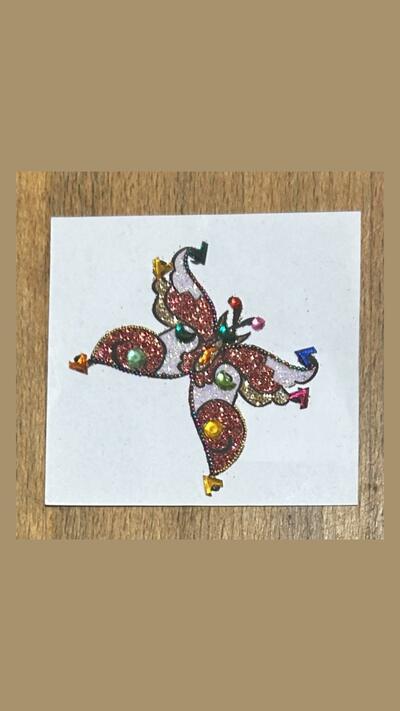 Colourful Butterfly Stick-on Tattoos XV (6 designs)