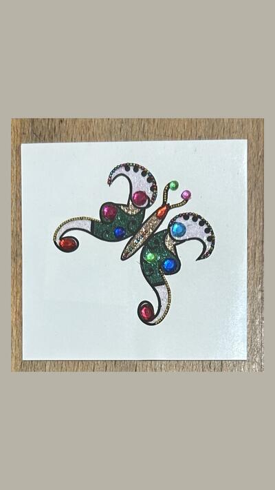 Colourful Butterfly Stick-on Tattoos XIX (7 designs)