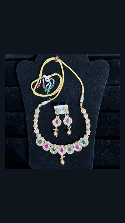 Vrinda Creation “Tears” Necklace and Earrings