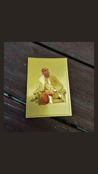 Prabhupada gold sticker