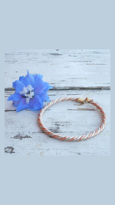 Health bracelet in silver and gold colours