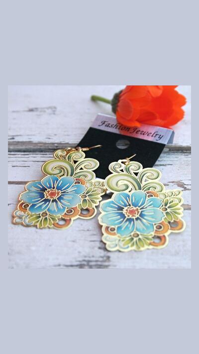 Flower Earrings, 2 styles