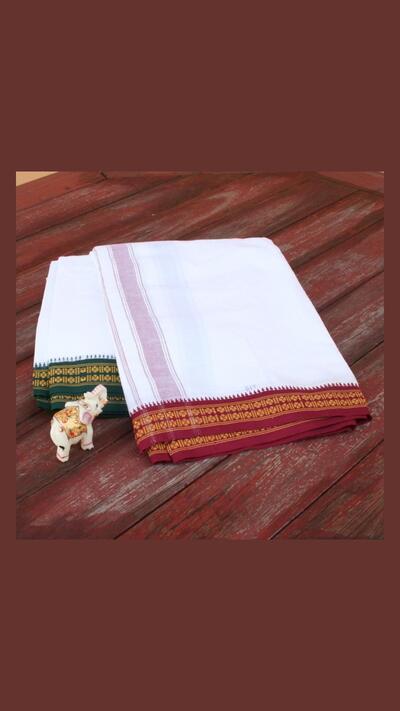 Burgundy stripes, burgundy and green border