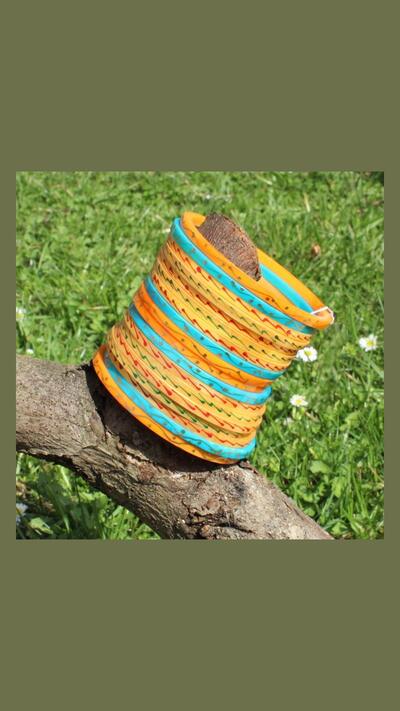 Set of 18 hand-painted bracelets
