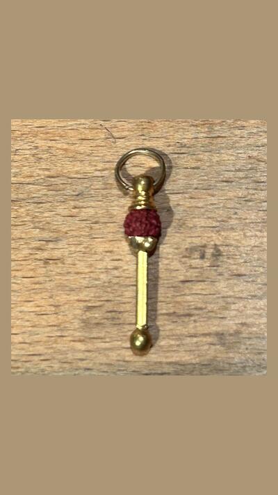 Balaram’s mace (gada) pendant with rudraksha
