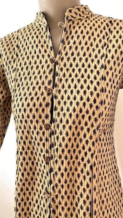 Long quilted jacket | reversible | pure cotton | autumn | Indian coat | Boho Vintage Retro
