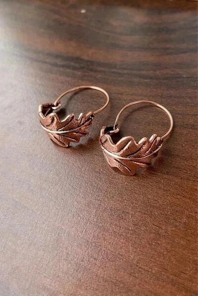 Oak leaves earrings | Vintage copper jewellery | Autumn fashion | retro boho whimsical cottagecore