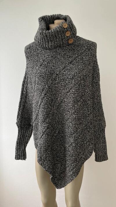 Cape Poncho With Sleeves | Vintage Cosy | Knitwear Autumn Sweater