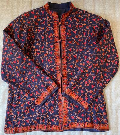 Woollen Embroidery Jacket | Premium Indian Boho | Winter Vintage Coat | Suzani / Kashmiri