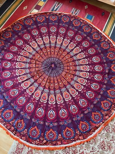 Hippie Blanket | Mandala Picnic Sofa Throw Tapestry | Boho Decor | Yoga Namaste