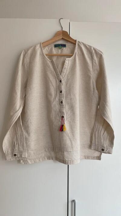 Indian Cotton Khadi Full Sleeve Summer Shirt | With Tassle