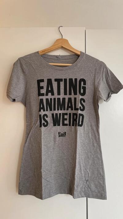 Vegan Bros "Eating Animals Is Weird" Slogan T-Shirt