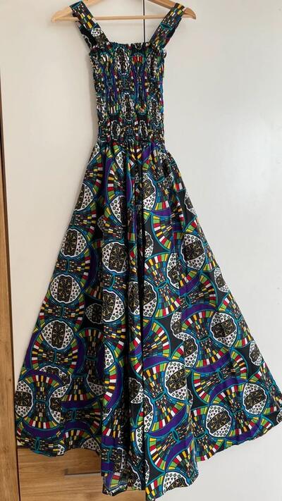 African Print Maxi Summer Long Dress | Nigerian Ankara Cotton