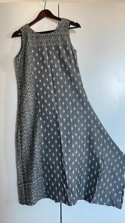 Handwoven Indian Summer Cotton Maxi Dress | Size M