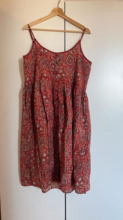 Indian Hand Block Summer Cotton Strap Dress